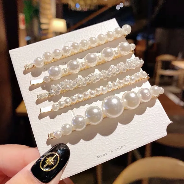 Pearl Hair Clip Set (5pcs)